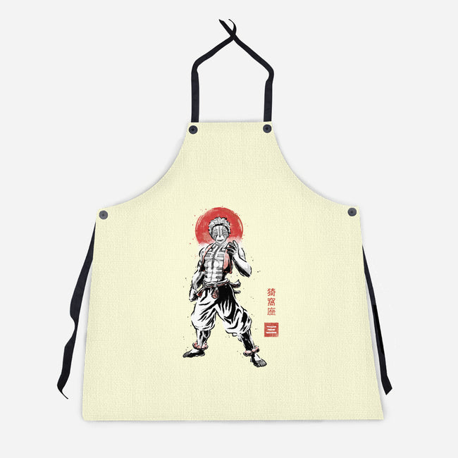 Akaza Sumi-e-Unisex-Kitchen-Apron-Astrobot Invention