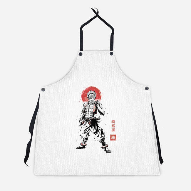 Akaza Sumi-e-Unisex-Kitchen-Apron-Astrobot Invention