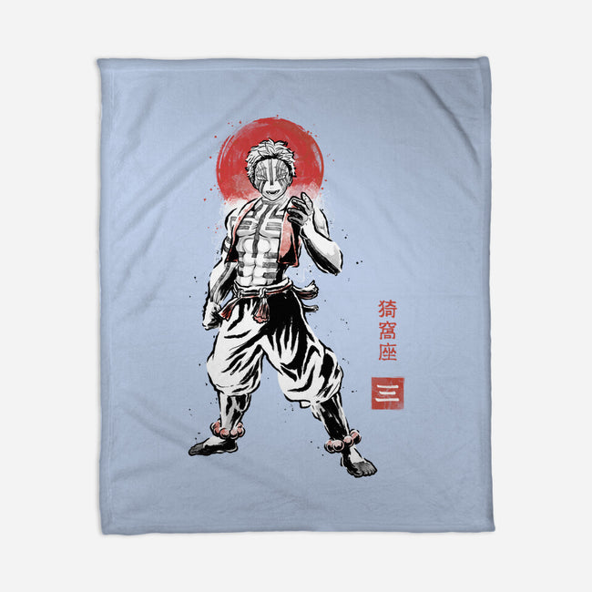 Akaza Sumi-e-None-Fleece-Blanket-Astrobot Invention