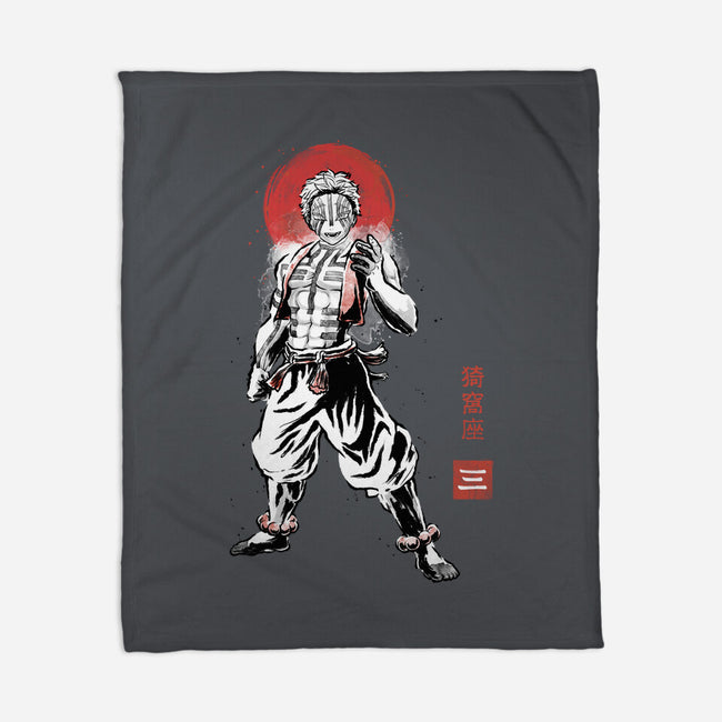 Akaza Sumi-e-None-Fleece-Blanket-Astrobot Invention