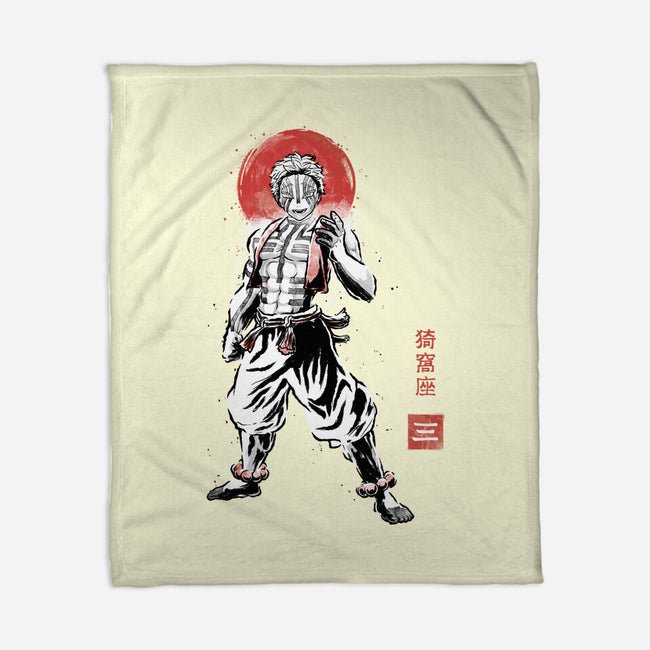 Akaza Sumi-e-None-Fleece-Blanket-Astrobot Invention