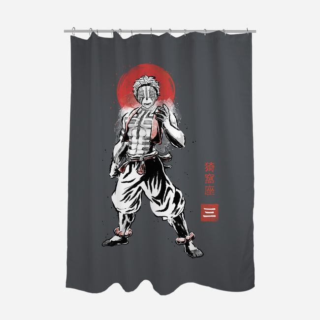 Akaza Sumi-e-None-Polyester-Shower Curtain-Astrobot Invention