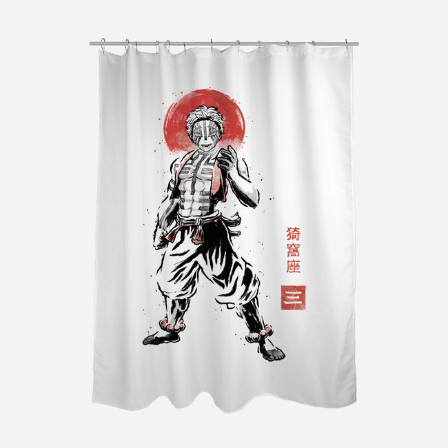 Akaza Sumi-e-None-Polyester-Shower Curtain-Astrobot Invention