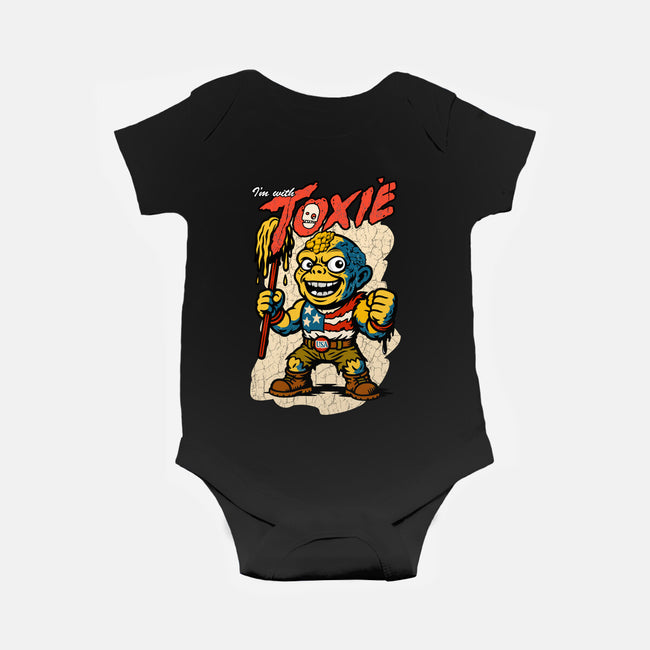 I’m With Toxie-Baby-Basic-Onesie-palmstreet