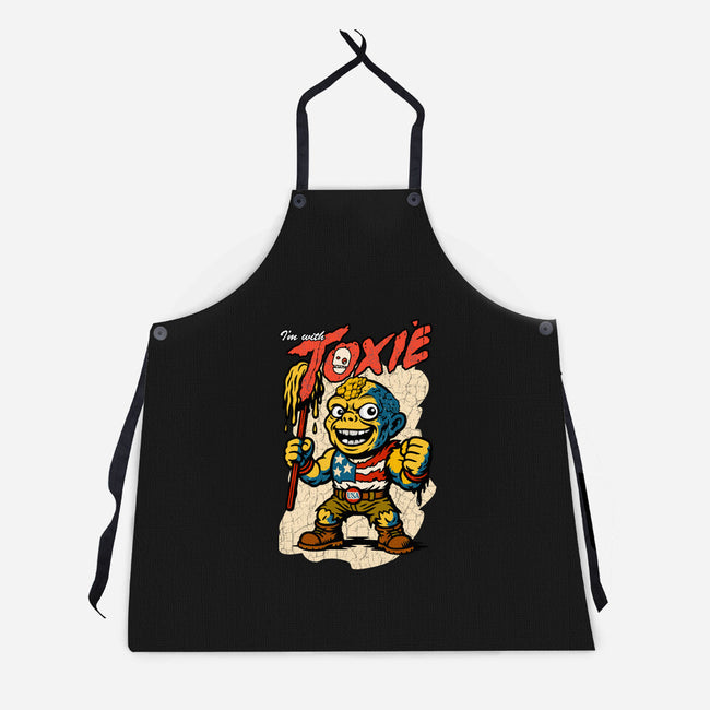I’m With Toxie-Unisex-Kitchen-Apron-palmstreet