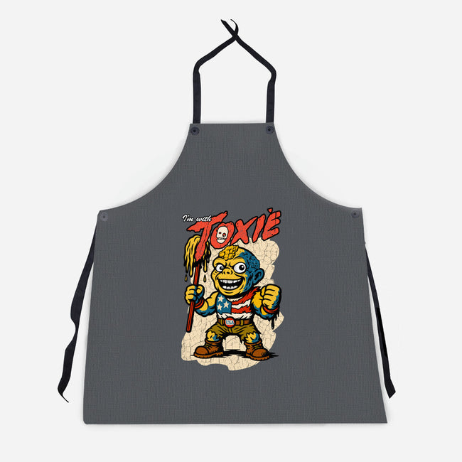 I’m With Toxie-Unisex-Kitchen-Apron-palmstreet