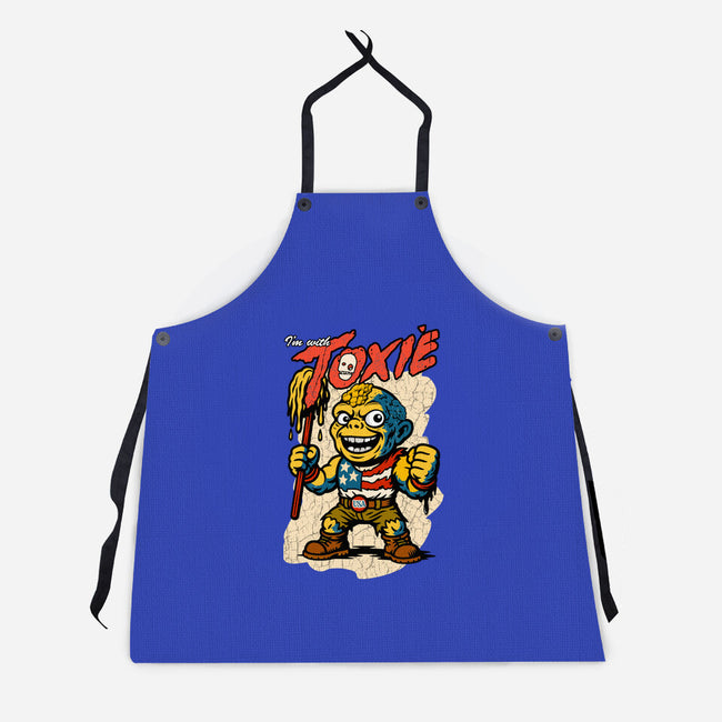 I’m With Toxie-Unisex-Kitchen-Apron-palmstreet