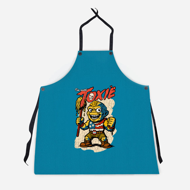 I’m With Toxie-Unisex-Kitchen-Apron-palmstreet