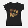 Krayt Dragons-Womens-V-Neck-Tee-Wheels