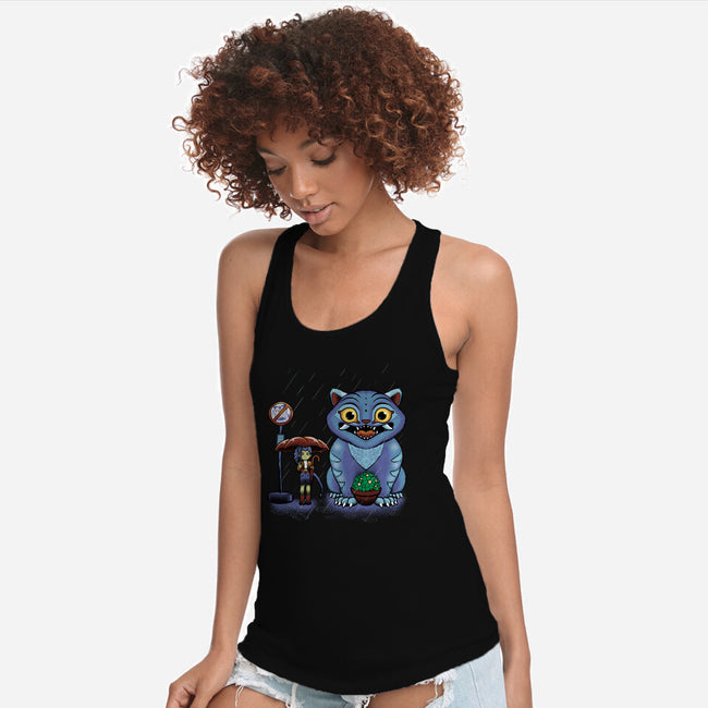 My Neighbor Derpy-Womens-Racerback-Tank-Astrobot Invention