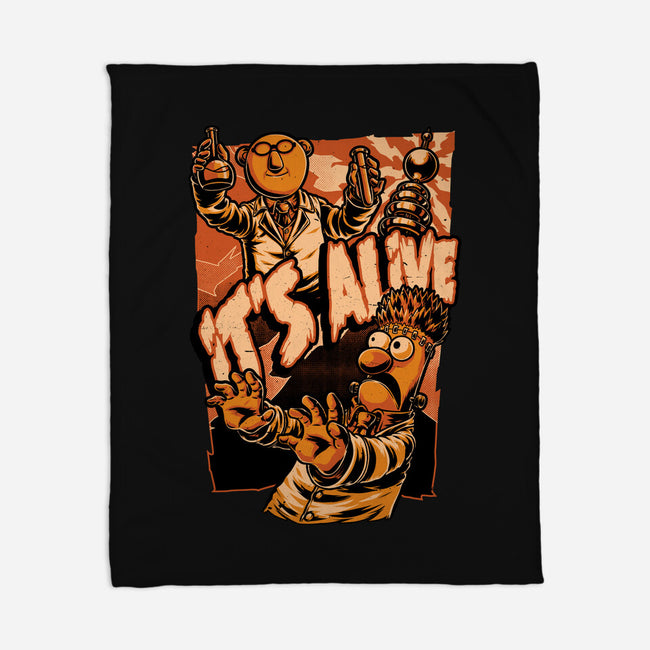 Puppet Science Horror-None-Fleece-Blanket-Studio Mootant