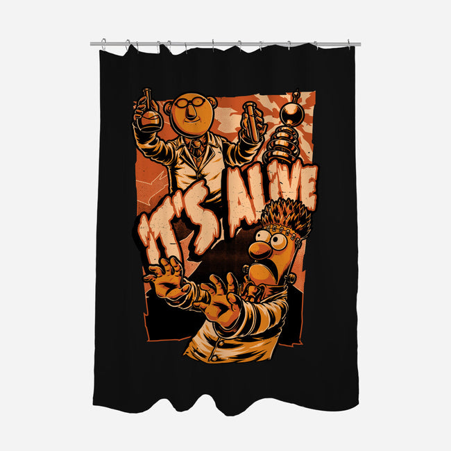 Puppet Science Horror-None-Polyester-Shower Curtain-Studio Mootant