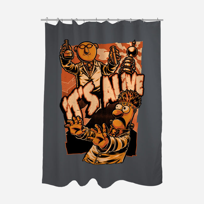 Puppet Science Horror-None-Polyester-Shower Curtain-Studio Mootant