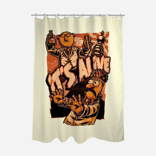 Puppet Science Horror-None-Polyester-Shower Curtain-Studio Mootant