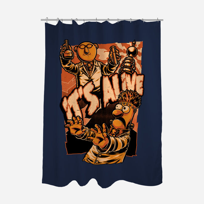 Puppet Science Horror-None-Polyester-Shower Curtain-Studio Mootant