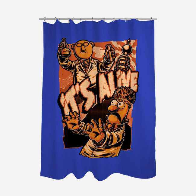 Puppet Science Horror-None-Polyester-Shower Curtain-Studio Mootant