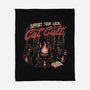 Support The Local Cat Cult-None-Fleece-Blanket-eduely