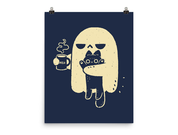 Cute Ghost Holding Cat