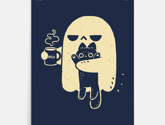 Cute Ghost Holding Cat