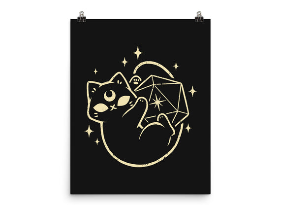 Cute Magical Black Cat D20
