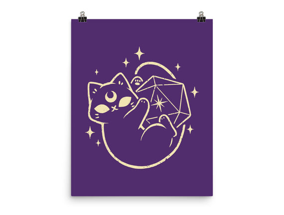 Cute Magical Black Cat D20