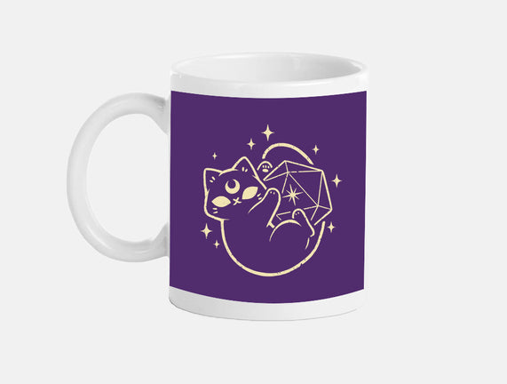 Cute Magical Black Cat D20