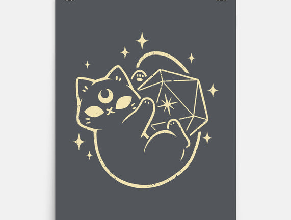 Cute Magical Black Cat D20