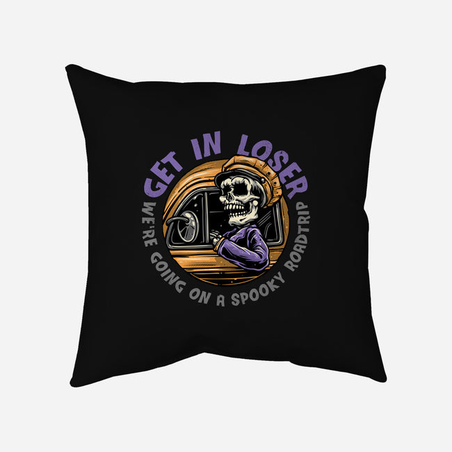 A Spooky Roadtrip-None-Removable Cover w Insert-Throw Pillow-glitchygorilla