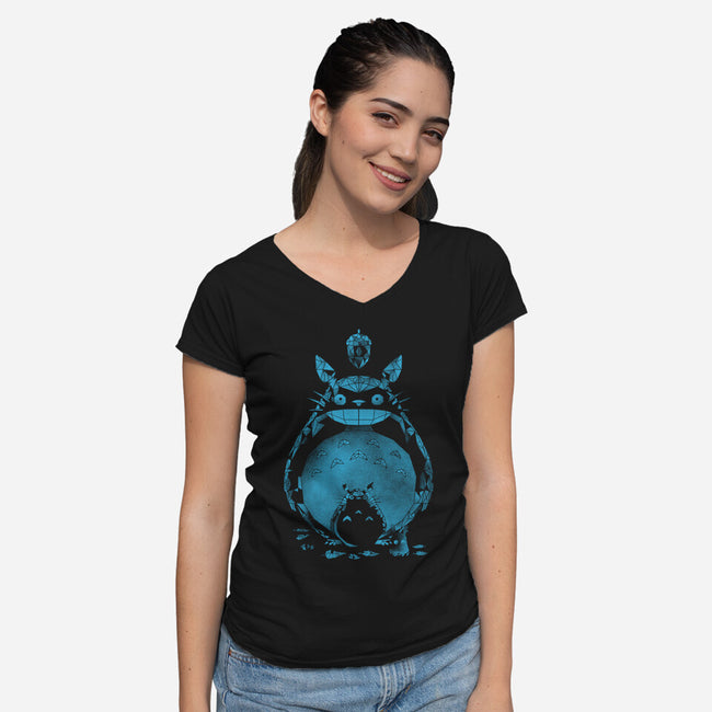 The Forest Friends-Womens-V-Neck-Tee-kharmazero