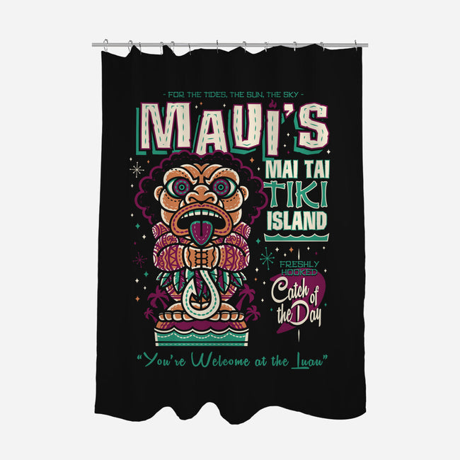 Maui's Mai Tai Tiki-None-Polyester-Shower Curtain-Nemons