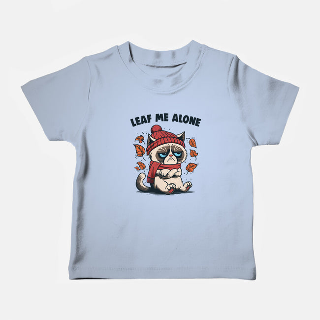 Leaf Me Alone This Fall-Baby-Basic-Tee-Marinho