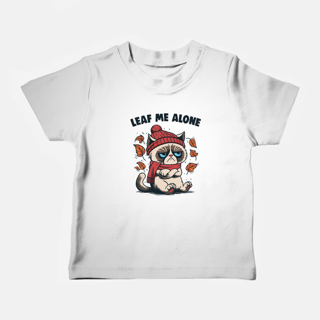 Leaf Me Alone This Fall-Baby-Basic-Tee-Marinho
