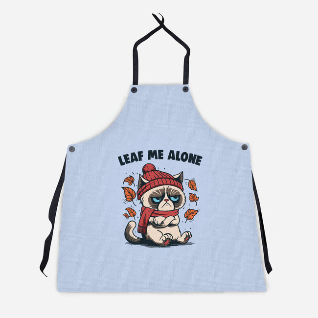 Leaf Me Alone This Fall-Unisex-Kitchen-Apron-Marinho
