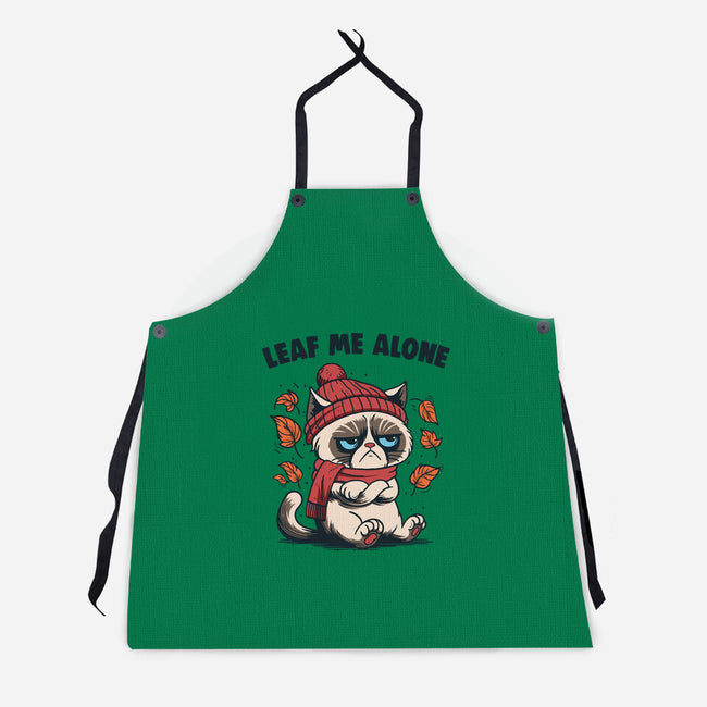 Leaf Me Alone This Fall-Unisex-Kitchen-Apron-Marinho