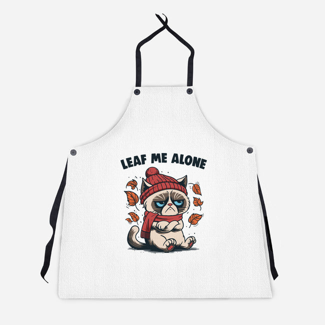 Leaf Me Alone This Fall-Unisex-Kitchen-Apron-Marinho