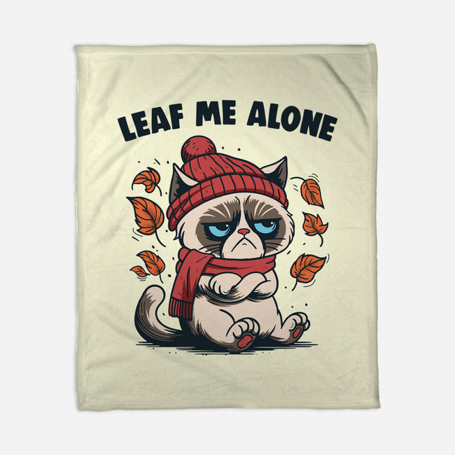 Leaf Me Alone This Fall-None-Fleece-Blanket-Marinho