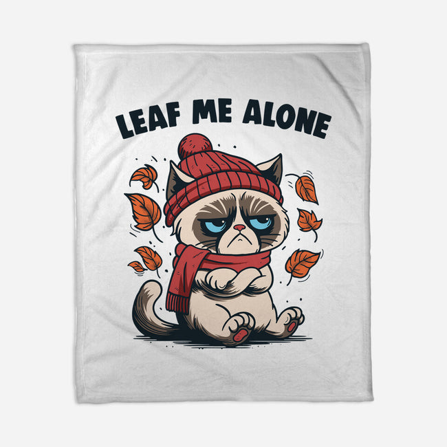 Leaf Me Alone This Fall-None-Fleece-Blanket-Marinho