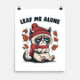 Leaf Me Alone This Fall-None-Matte-Poster-Marinho