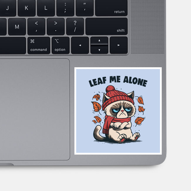 Leaf Me Alone This Fall-None-Glossy-Sticker-Marinho