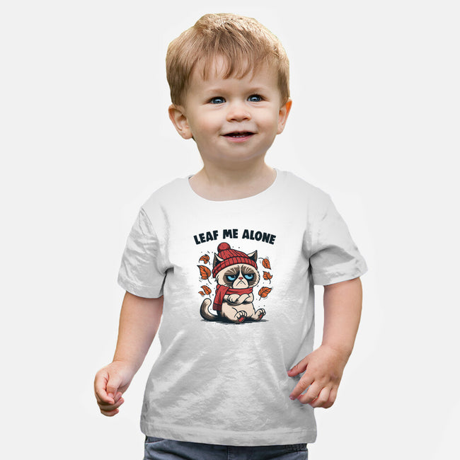Leaf Me Alone This Fall-Baby-Basic-Tee-Marinho