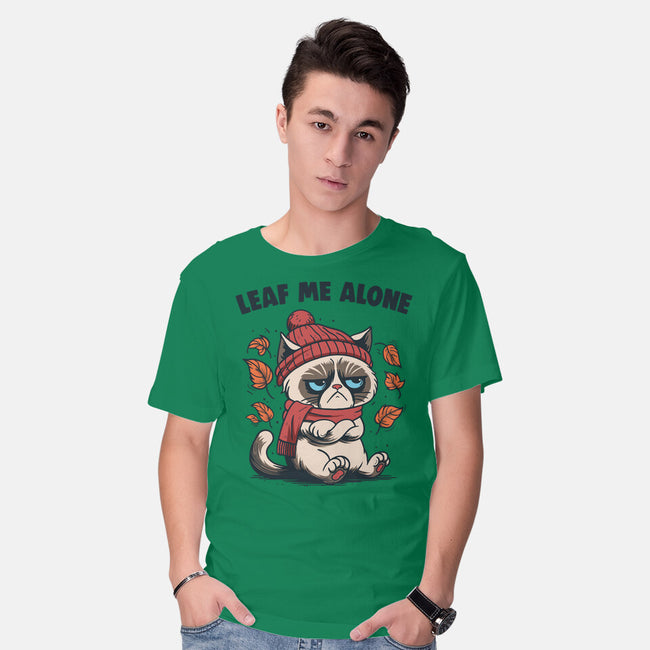 Leaf Me Alone This Fall-Mens-Basic-Tee-Marinho