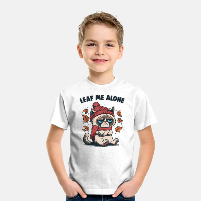 Leaf Me Alone This Fall-Youth-Basic-Tee-Marinho