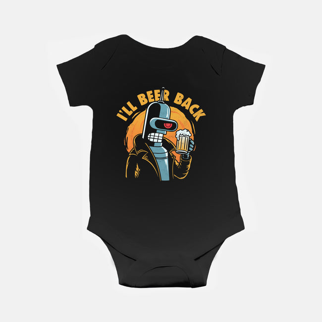 I'll Beer Back-Baby-Basic-Onesie-Marinho