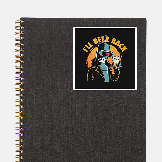 I'll Beer Back-None-Glossy-Sticker-Marinho