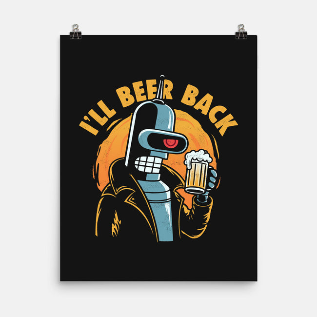 I'll Beer Back-None-Matte-Poster-Marinho