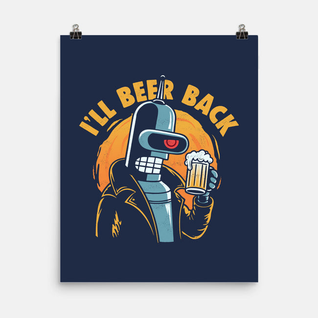 I'll Beer Back-None-Matte-Poster-Marinho