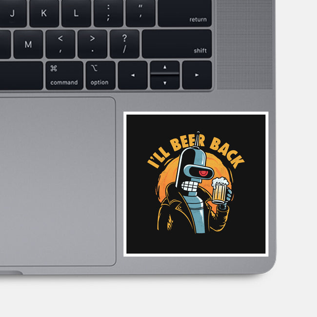 I'll Beer Back-None-Glossy-Sticker-Marinho