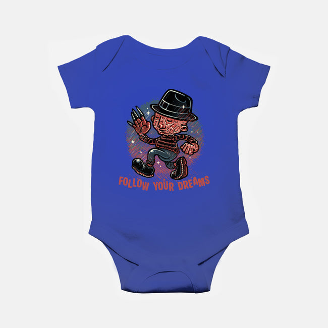 Follow Your Dreams Or Nightmares-Baby-Basic-Onesie-glitchygorilla