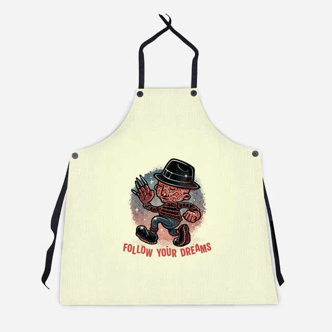 Follow Your Dreams Or Nightmares-Unisex-Kitchen-Apron-glitchygorilla