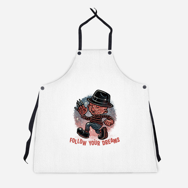 Follow Your Dreams Or Nightmares-Unisex-Kitchen-Apron-glitchygorilla
